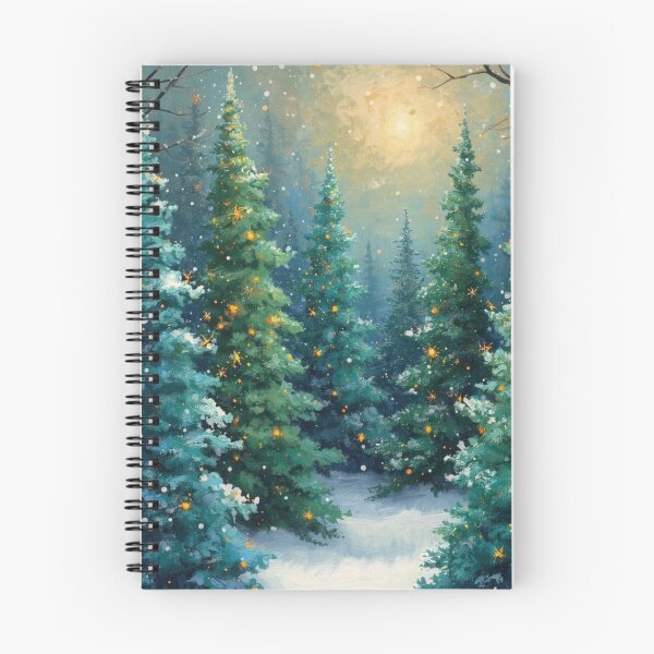 Item preview, Green Winter Forest Holiday Christmas Scenery designed and sold by SeaStarAlex.