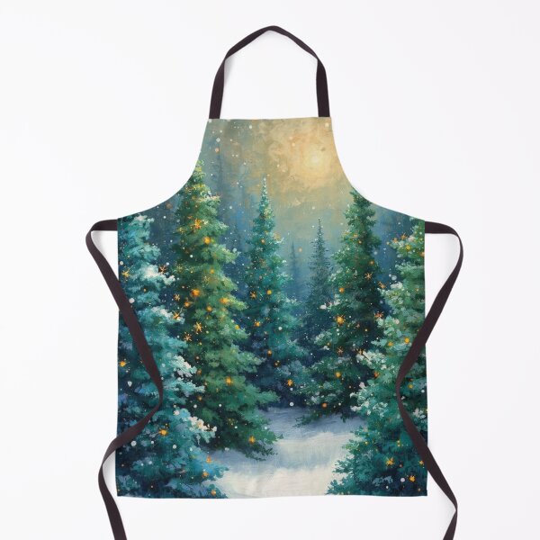 Item preview, Green Winter Forest Holiday Christmas Scenery designed and sold by SeaStarAlex.