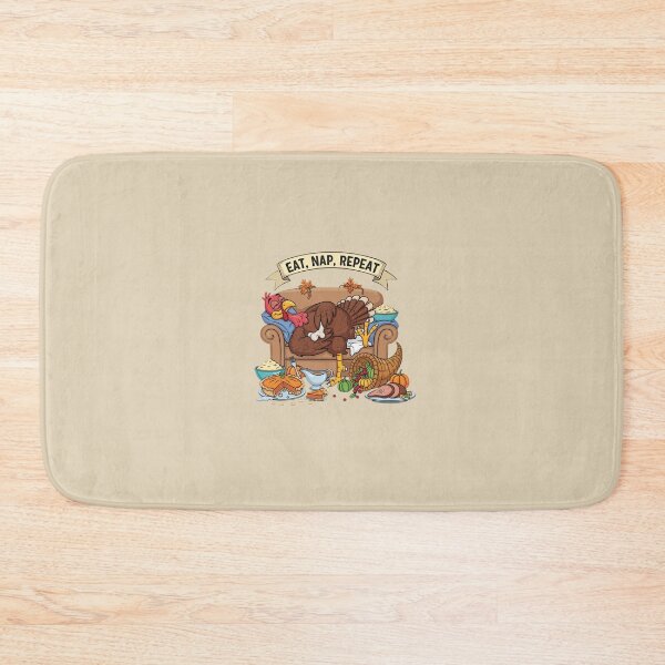 Item preview, Eat Nap Repeat Funny Thanksgiving Turkey Dinner Sleep Comfy Holiday designed and sold by AOG-DESIGNS.