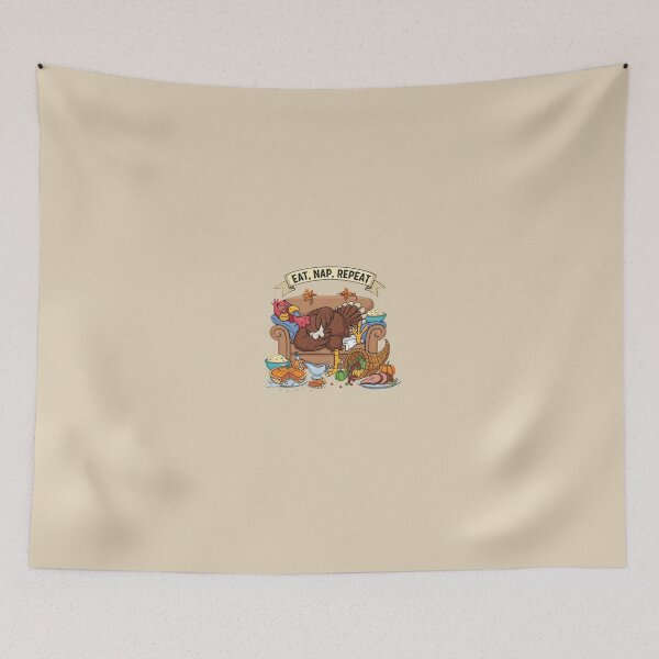 Item preview, Eat Nap Repeat Funny Thanksgiving Turkey Dinner Sleep Comfy Holiday designed and sold by AOG-DESIGNS.