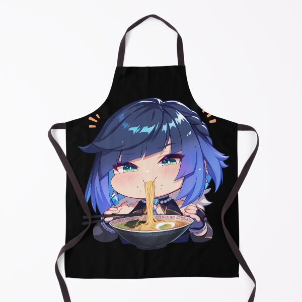 Item preview, Game Yelan Chibi Secret Agent Eating Ramen Genshin Impact Anime designed and sold by Raslbazola.