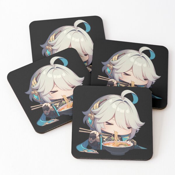 Item preview, Alhaitham Genshin Impact Kawaii Ramen Chibi Anime Moment designed and sold by Raslbazola.