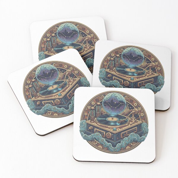 Item preview, Cool Cosmic Turntable. A hauntingly beautiful celestial figure illustration designed and sold by SueQsArt.