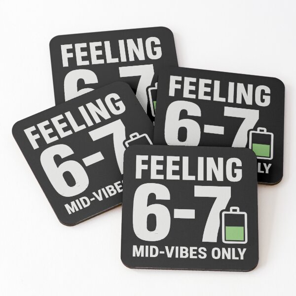 Item preview, Feeling 6-7 Meme | Mid-Vibes Only Funny Battery Design designed and sold by Basferr..
