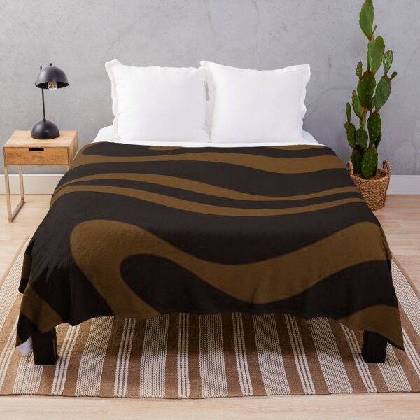 Item preview, Retro brown modern wavy earthy minimalist fluid pattern designed and sold by PATTERN4HAPPY.