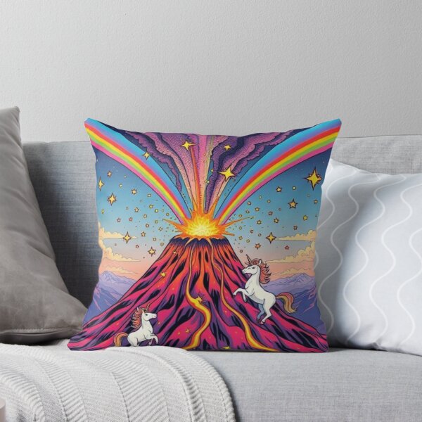 Artikelvorschau, Pop-Art-Vulkan der Glitzer – Regenbogen-Einhörner entworfen und verkauft von Jeff's Good Mojo Dojo.