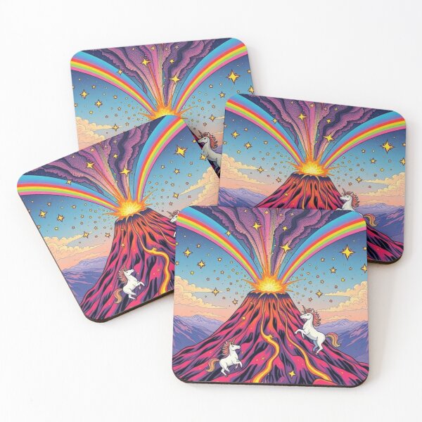 Item preview, Pop Art Volcano of Sparkles — Rainbow-Charged Unicorns designed and sold by Jeff's Good Mojo Dojo.