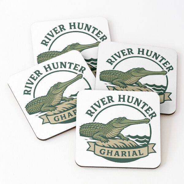 Item preview, River Hunter – Powerful Gharial Crocodile Artwork designed and sold by WildlifeInc.