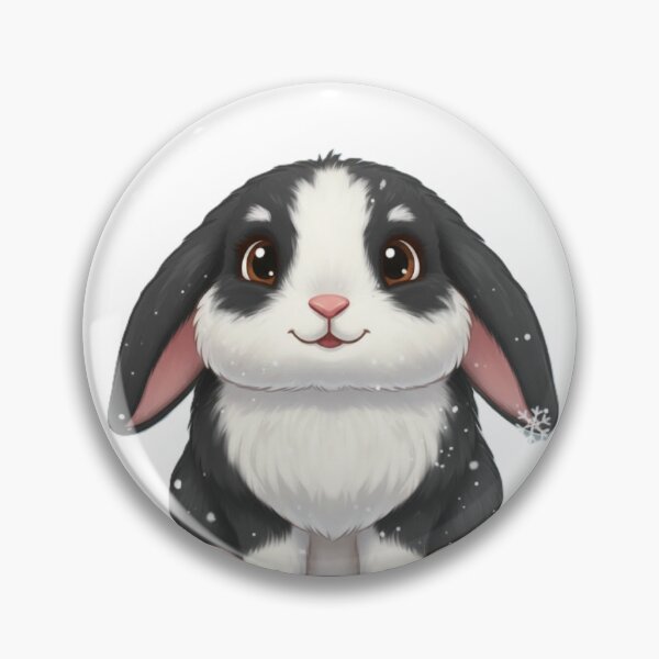 Item preview, Black and white bunny with snowflake designed and sold by The Cozy Cauldron.