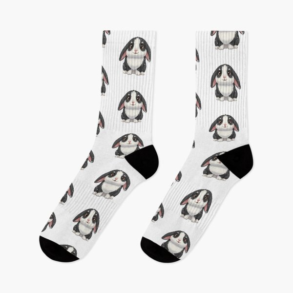Item preview, Black and white bunny with snowflake designed and sold by The Cozy Cauldron.