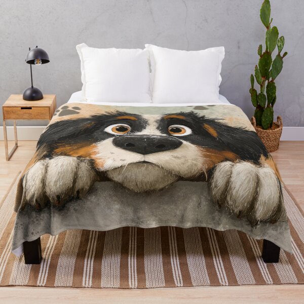 Item preview, Bernese Mountain Dog Peeking over Wall 01 designed and sold by Elisabeth Lucas.
