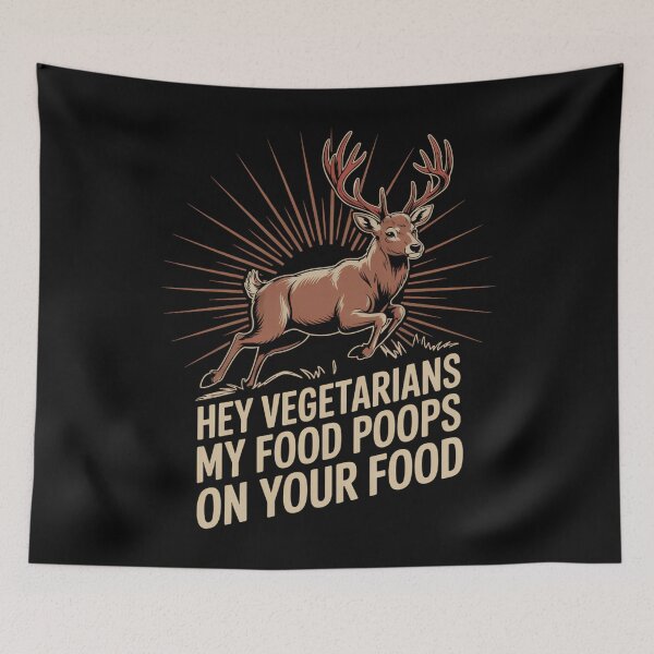 Item preview, Funny Hunting Saying Deer Hunter Vegetarian Food designed and sold by Sea4Adventures.
