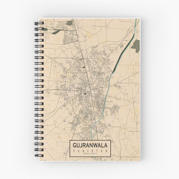 Item preview, Gujranwala City Map of Punjab, Pakistan - Vintage designed and sold by deMAP.