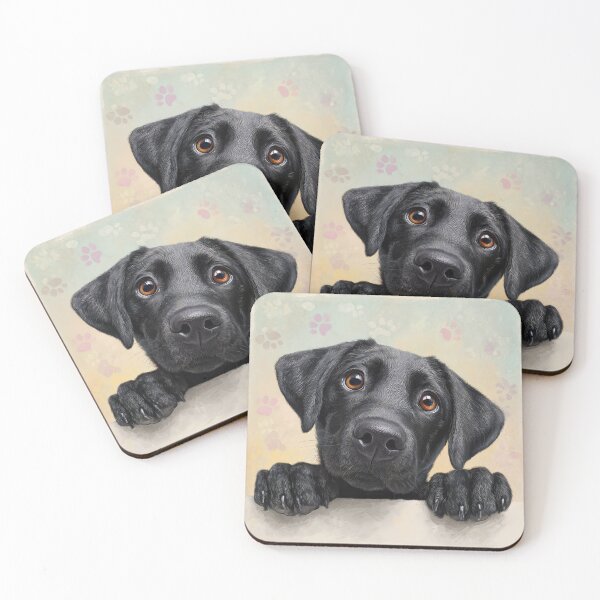 Item preview, Black Lab Peeking over Wall 02 designed and sold by Elisabeth Lucas.
