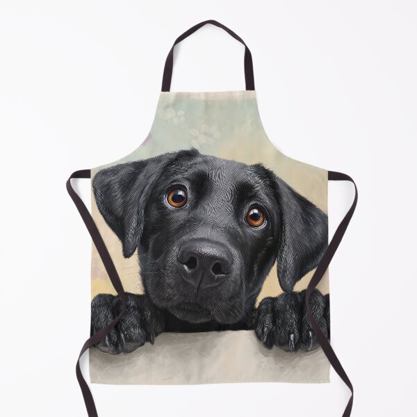 Item preview, Black Lab Peeking over Wall 02 designed and sold by Elisabeth Lucas.