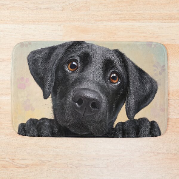 Item preview, Black Lab Peeking over Wall 02 designed and sold by Elisabeth Lucas.