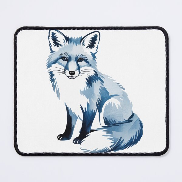 Item preview, Blue Fox Art - Minimalist Watercolor Woodland Animal Illustration designed and sold by Random Candy Studio.