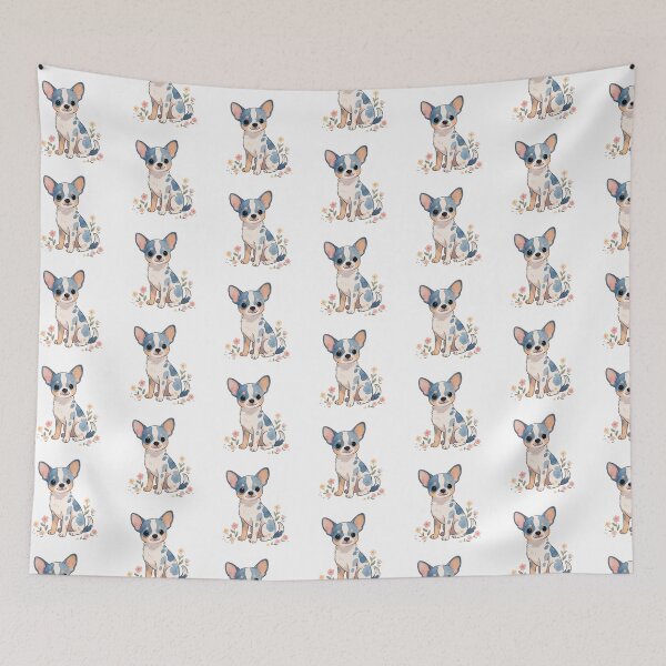 Item preview, Blue Merle Chihuahua Puppy Nursery Art designed and sold by TheAnimalZ00.
