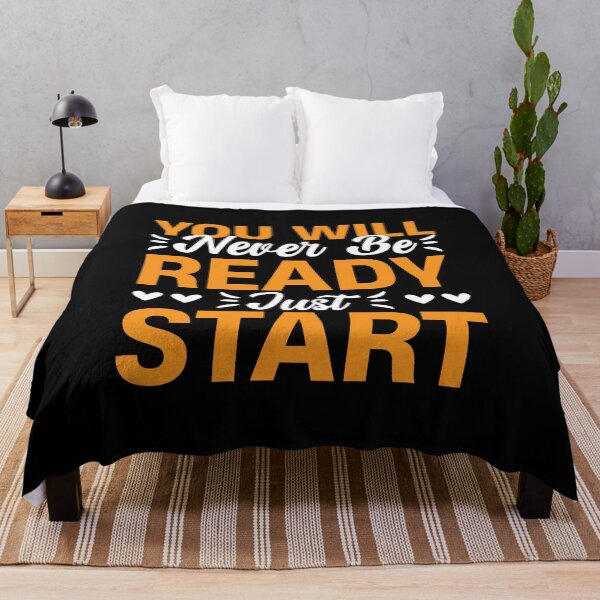 Item preview, You Will Never Be Ready Just Start Motivational Quote designed and sold by MursalinDesigns.