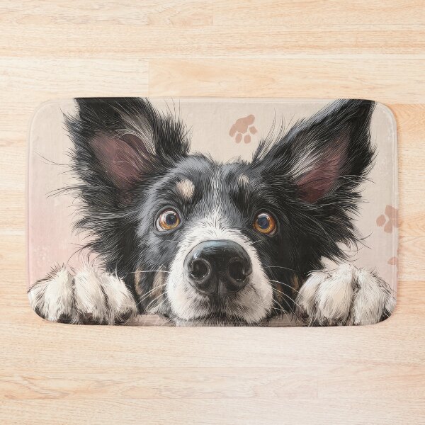 Item preview, Border Collie Peeking over Wall 01 designed and sold by Elisabeth Lucas.