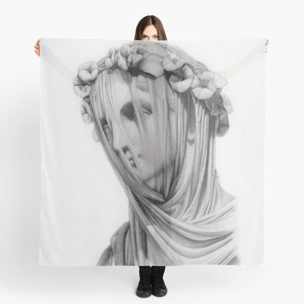 Veiled Marble Statue Scarf