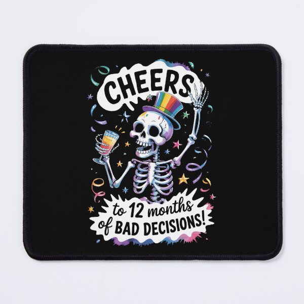 Item preview, Funny new year Happy new year  Skeleton Joke Meme designed and sold by Sea4Adventures.