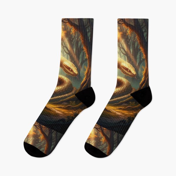 Item preview, Golden Serpent – Light of the Ancient Woods designed and sold by Cherry Dreams.