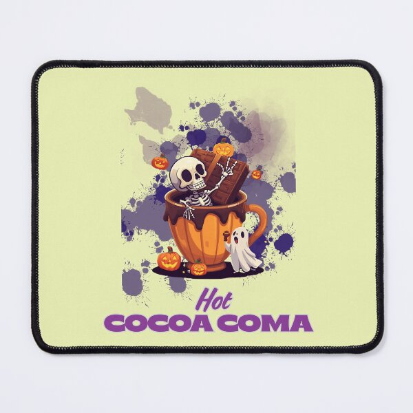 Item preview, "Hot Cocoa Coma with Cute Ghost and Skeleton" designed and sold by CREEPY CRAZE.
