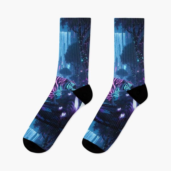 Item preview, Cyber Tiger – Neon Jungle King designed and sold by Cherry Dreams.