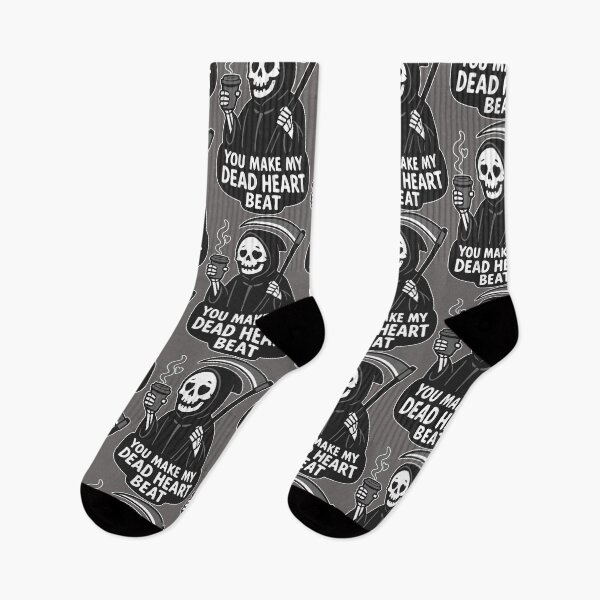 Item preview, Grim Reaper - You Make My Dead Heart Beat - Coffee Lover Art designed and sold by Skulls & Calaveras.