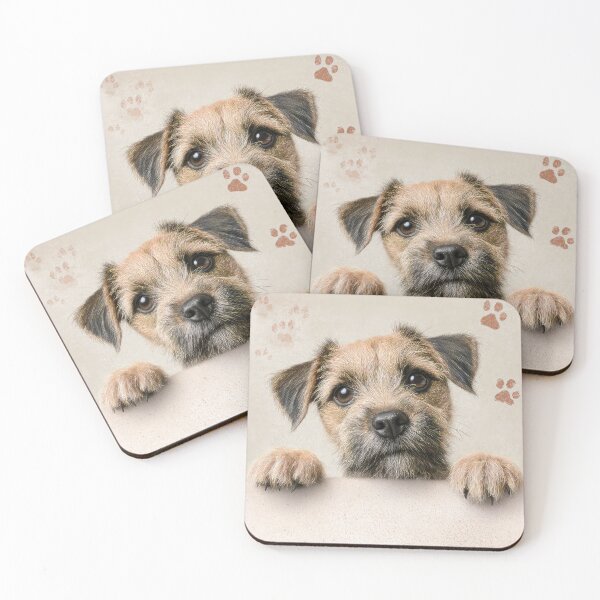 Item preview, Border Terrier Peeking over Wall 01 designed and sold by Elisabeth Lucas.