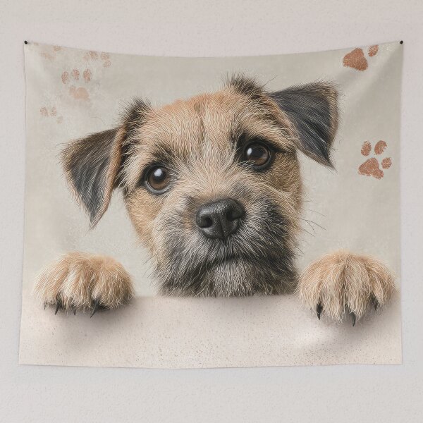 Item preview, Border Terrier Peeking over Wall 01 designed and sold by Elisabeth Lucas.