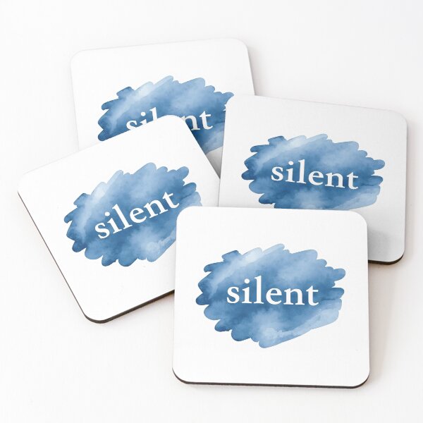 Item preview, Silent, Minimal Calm Sticker designed and sold by Moodune.