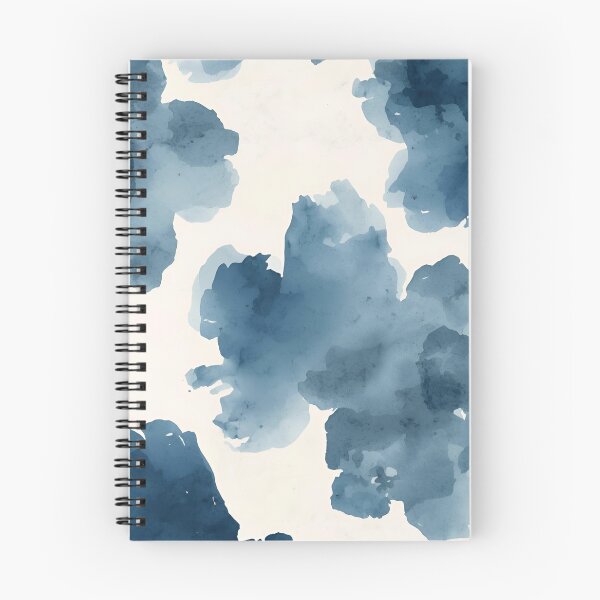 Item preview, Blue Watercolor Petal Clouds – Minimal Japanese Ink Art designed and sold by MonoshiroStudio.