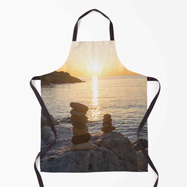 Item preview, Sunrise Over Colorful Stacked Stones by the Shore designed and sold by Georgia Mizuleva.