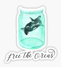 Free The Orcas - Empty the Tanks - End Captivity For Killer Whales Sticker