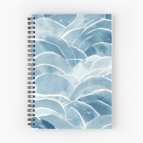 Item preview, Japanese Wave Layers – Indigo Seigaiha Watercolor Pattern designed and sold by MonoshiroStudio.