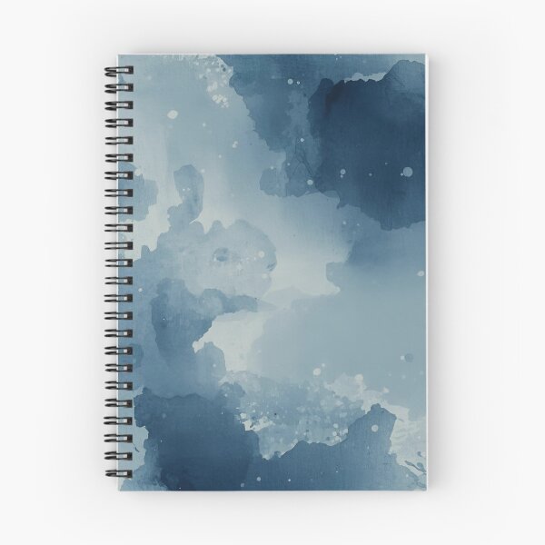 Item preview, Deep Indigo Texture – Midnight Watercolor Abstract Print designed and sold by MonoshiroStudio.