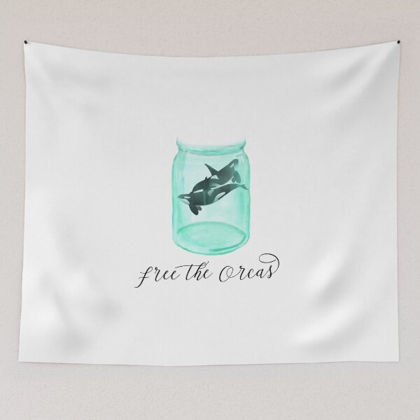 Item preview, Free The Orcas - Empty the Tanks - End Captivity For Killer Whales designed and sold by ColorFlowArt.