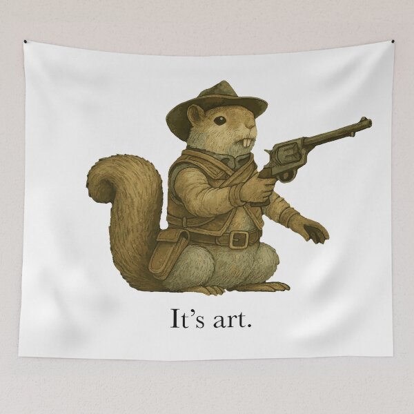 Item preview, Taxidermy Cowboy Squirrel – “It’s Art.” designed and sold by BearnieB.