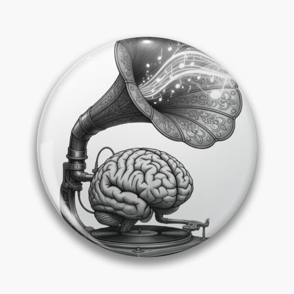 Item preview, Spooky Gramophone Brain Art | Dark Academia  designed and sold by SueQsArt.