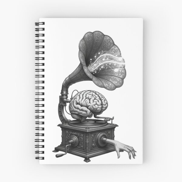 Item preview, Spooky Gramophone Brain Art | Dark Academia  designed and sold by SueQsArt.