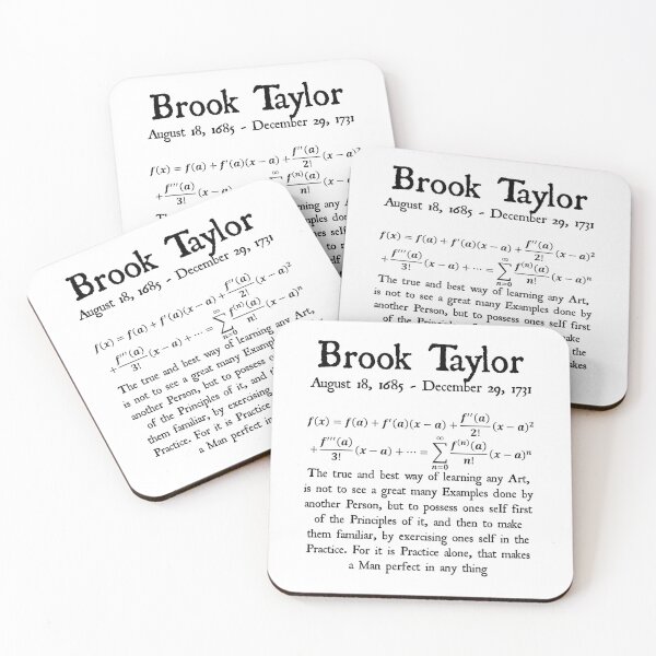 Item preview, Nerdy Vintage Brook Taylor Series Math Science Teacher Black Text designed and sold by MathWare MathClips.