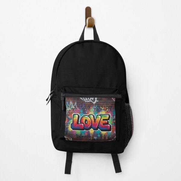 Item preview, Street Art's 'LOVE'Rainbow Rebellion Brick Canvas of Affection. designed and sold by ZyVoAli.