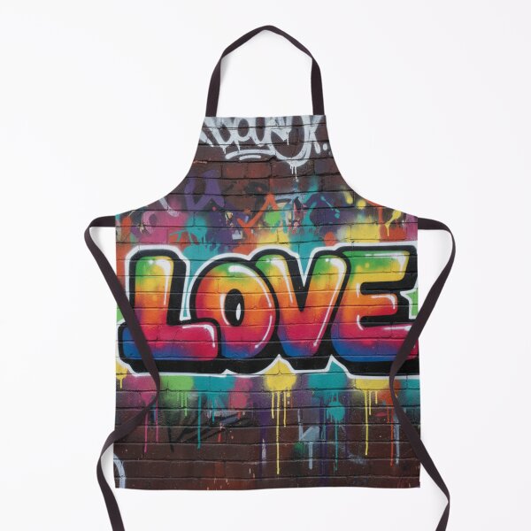 Item preview, Street Art's 'LOVE'Rainbow Rebellion Brick Canvas of Affection. designed and sold by ZyVoAli.