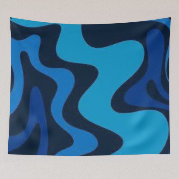 Item preview, Psychedelic blue bold waves ripple swirls pattern designed and sold by PATTERN4HAPPY.
