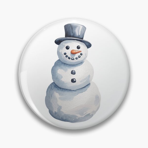 Item preview, Watercolor Snowman Art - Blue Top Hat Classic Winter Holiday Illustration designed and sold by Random Candy Studio.