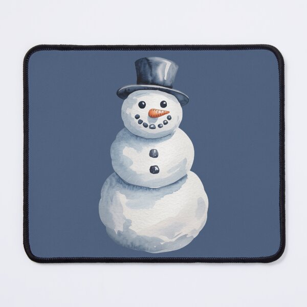 Item preview, Watercolor Snowman Art - Blue Top Hat Classic Winter Holiday Illustration designed and sold by Random Candy Studio.