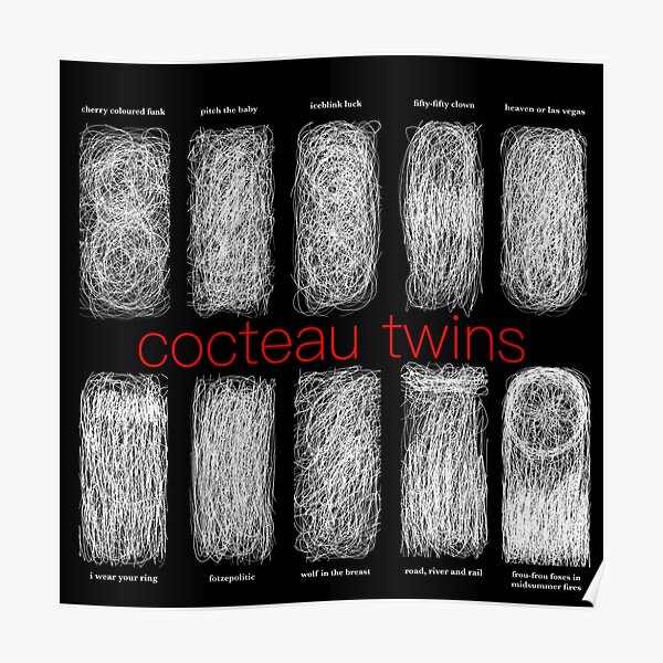 Cocteau Twins Heaven or Las Vegas Album Scribble Series Poster