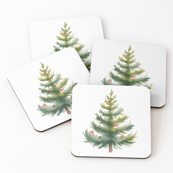 Item preview, Watercolor Christmas Tree - Soft Green Holiday Minimalist Art designed and sold by Random Candy Studio.
